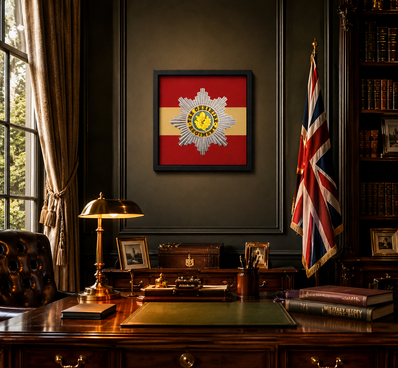 Cheshire Regiment 3D Cap Badge Display Frame | Full Colour