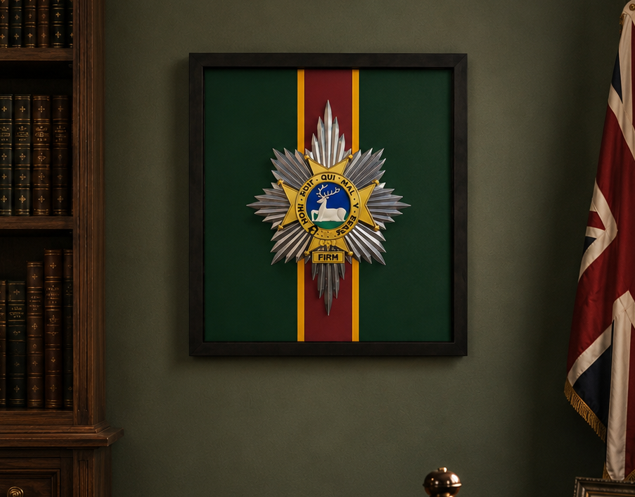 Worcestershire and Sherwood Foresters 3D Cap Badge Display Frame | Officially Licensed