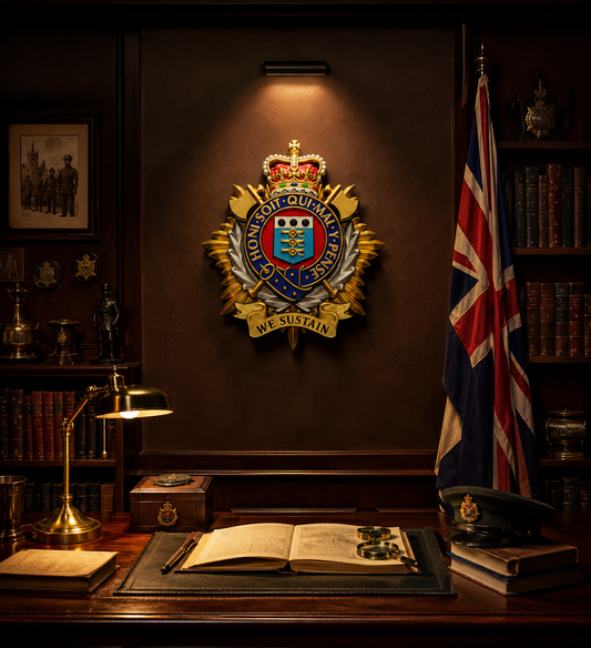 Royal Logistics Corps King's Crown Cap Badge