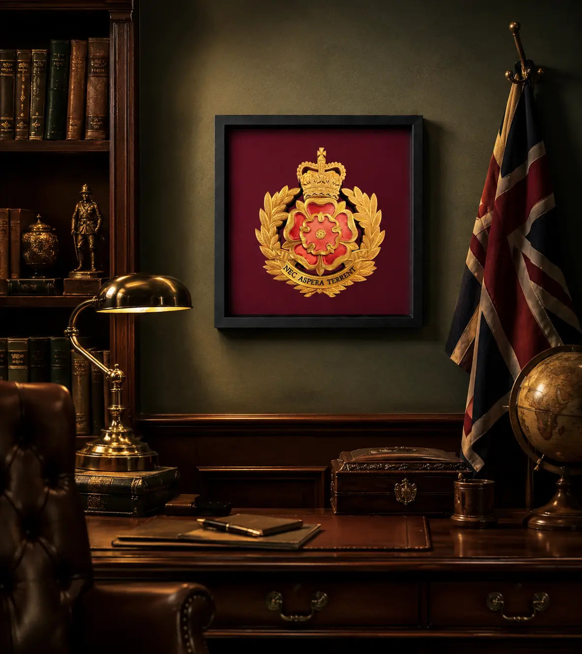 Duke of Lancaster's Regiment Cap Badge Display Frame – Queen's Crown | Officially Licensed