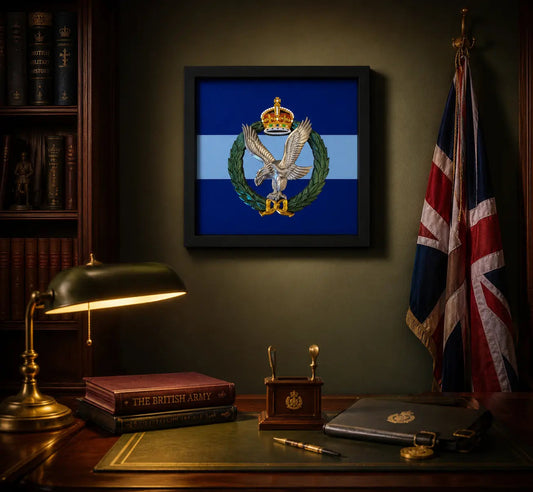 Army Air Corps Cap Badge Display Frame – King's Crown | Officially Licensed