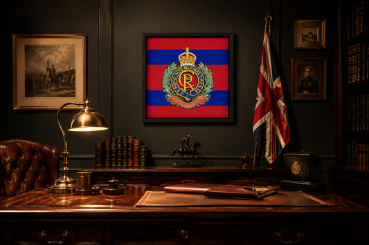 Royal Engineers Cap Badge Display Frame – King's Crown | Officially Licensed