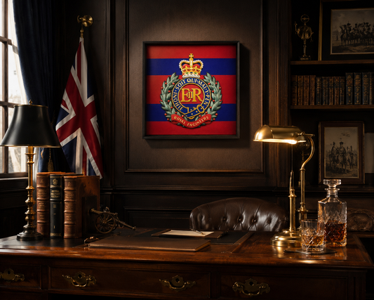 Royal Engineers Cap Badge Display Frame – Queen's Crown | Officially Licensed