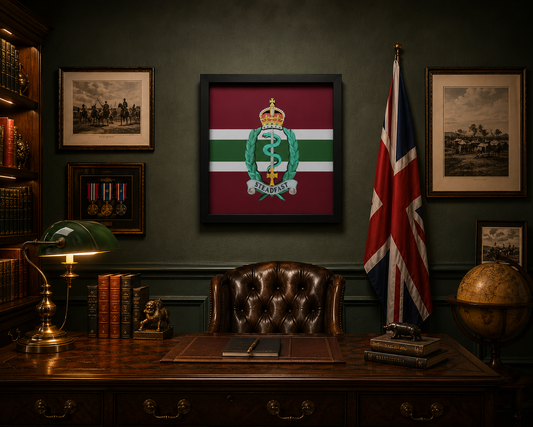 Royal Army Medical Service (RAMS) Cap Badge Display Frame – Full Colour | Officially Licensed