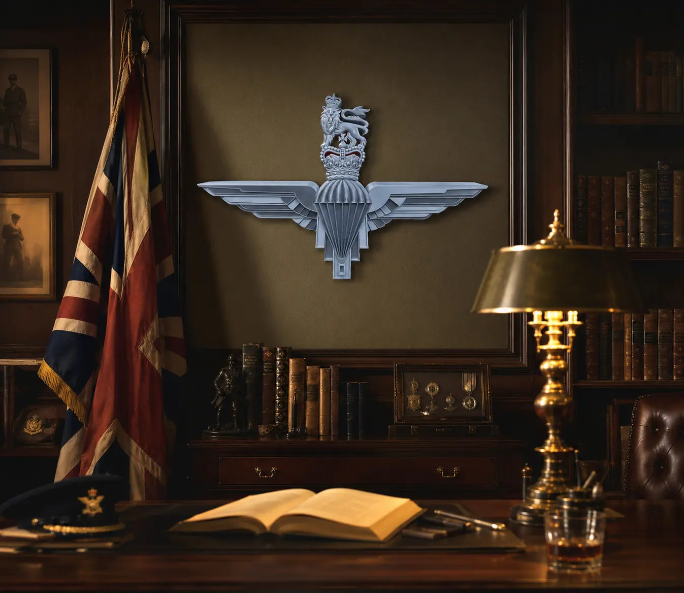 Parachute Regiment Queen's Crown XL Cap Badge