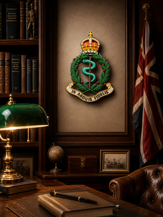 Royal Army Medical Corps King's Crown Cap Badge