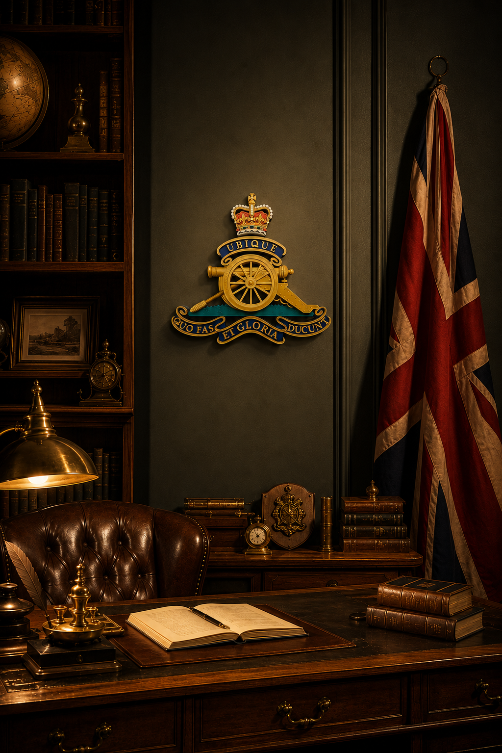 The Royal Regiment Of Artillery 3D Printed Cap Badge Queen's Crown