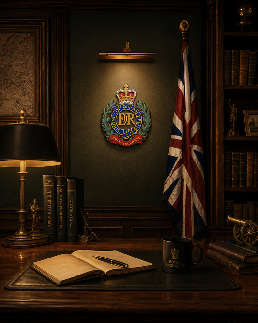 Royal Engineers Queen's Crown Cap Badge