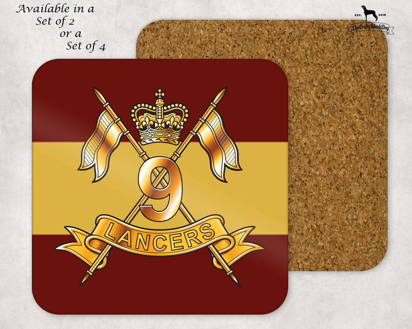 9th Queen's Royal Lancers - Coaster Set