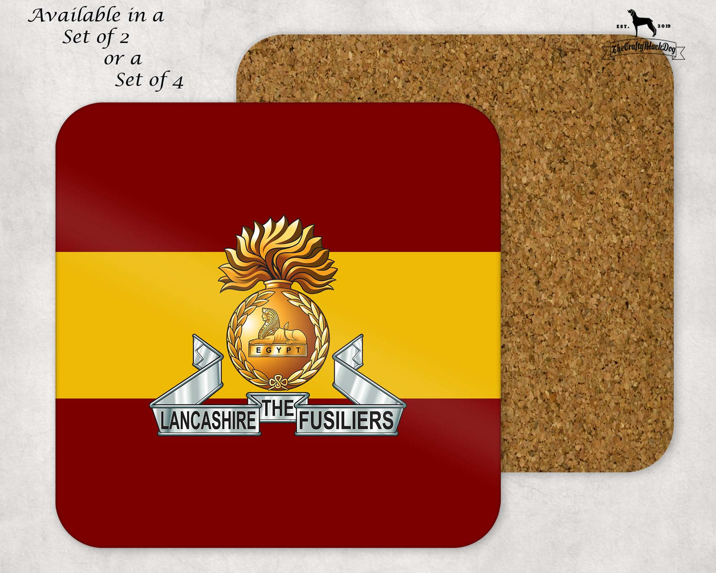 Lancashire Fusiliers - Coaster Set