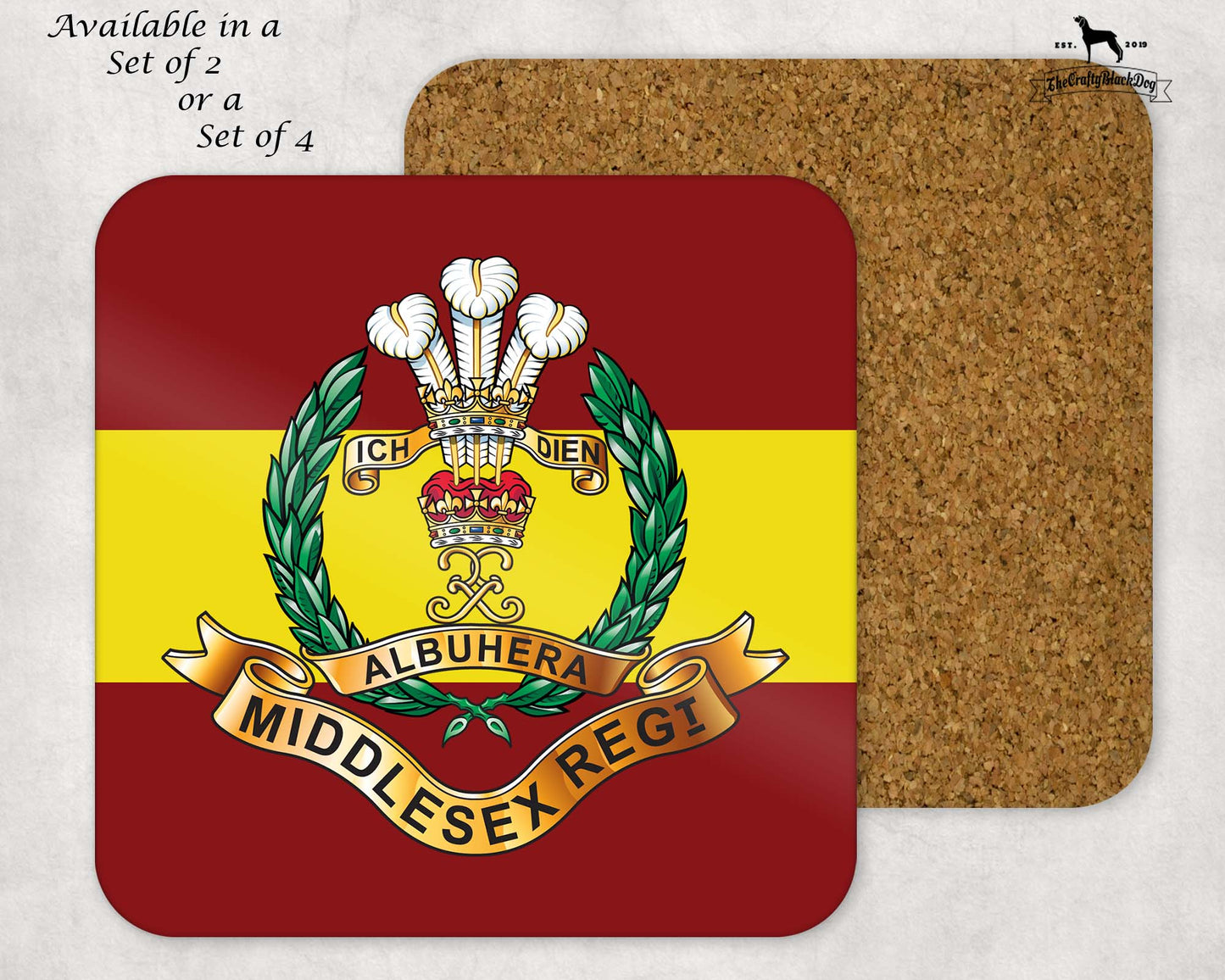Middlesex Regiment - Coaster Set