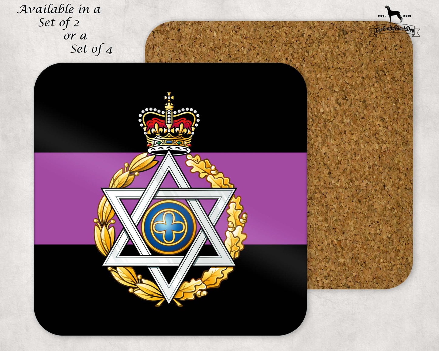 Royal Army Chaplains' Department Jewish - Coaster Set