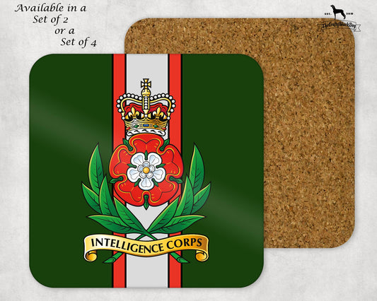 Intelligence Corps Cap Badge - Coaster Set