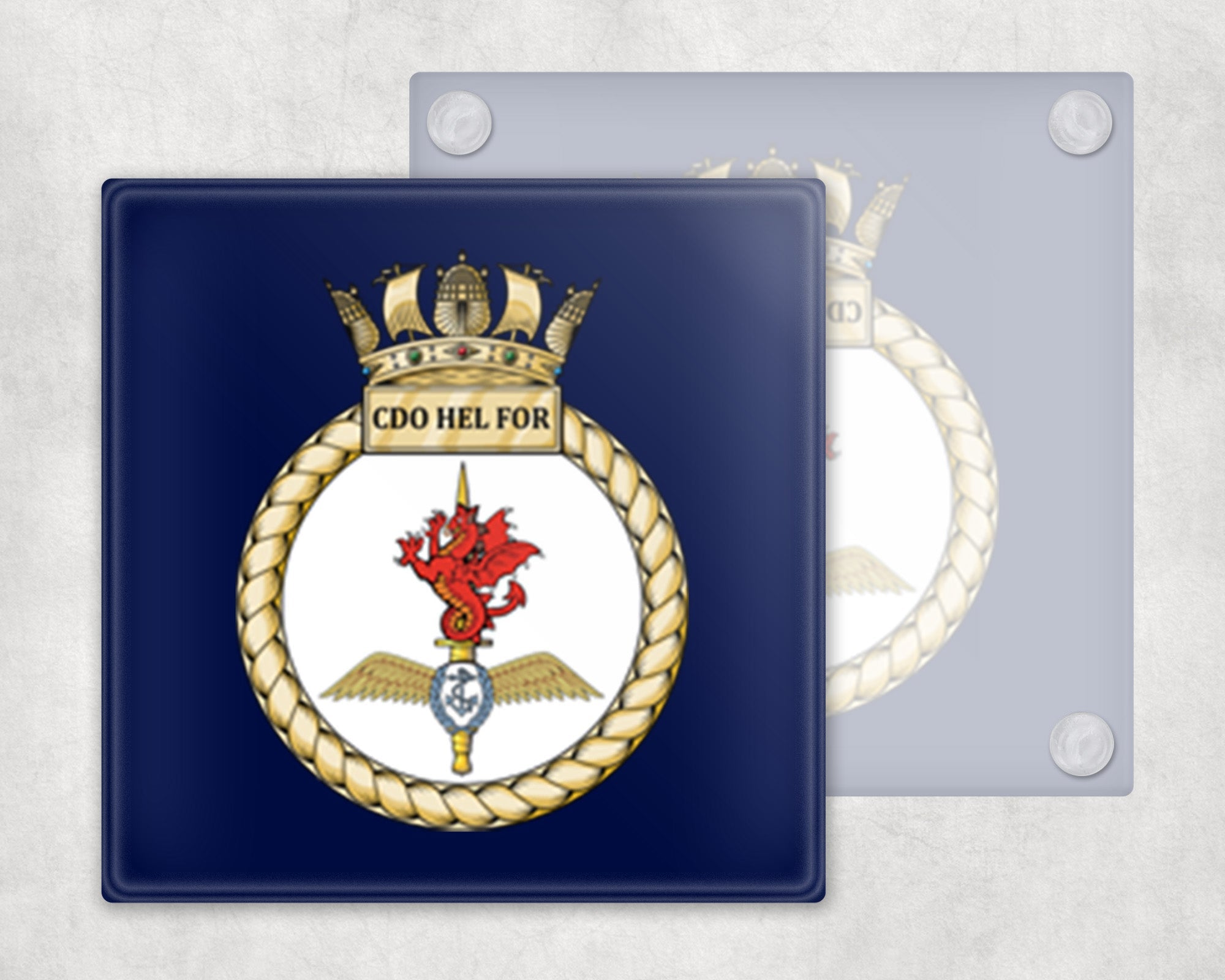 Commando Helicopter Force - Glass Coaster – The Crafty Black Dog