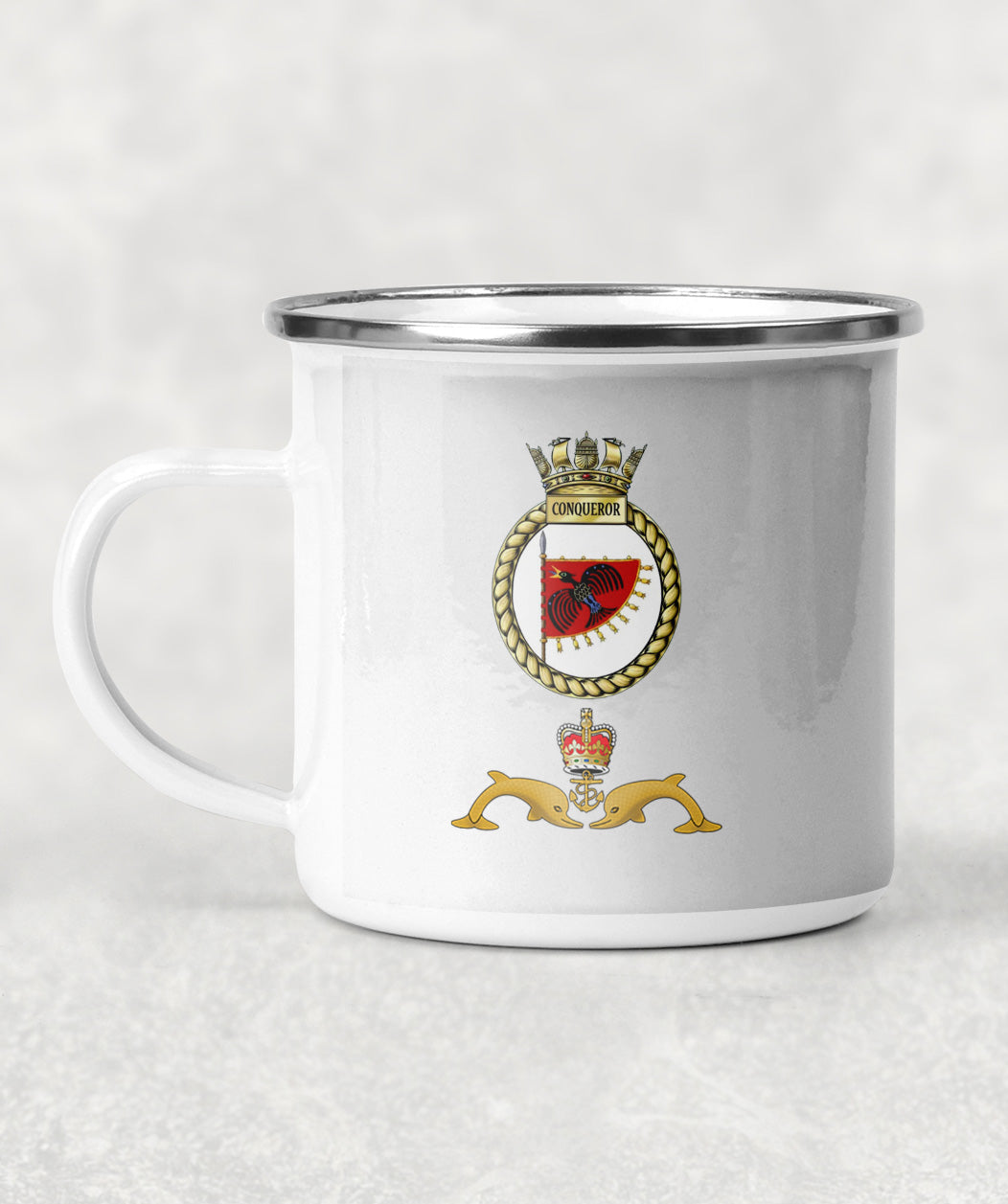 HMS Conqueror - Enamel Mug