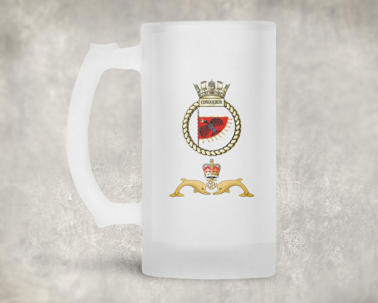 HMS Conqueror - Frosted Stein/Tankard/Beer Mug - Frosted Stein/Tankard/Beer Mug