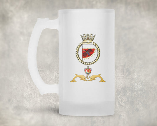 HMS Conqueror - Frosted Stein/Tankard/Beer Mug - Frosted Stein/Tankard/Beer Mug