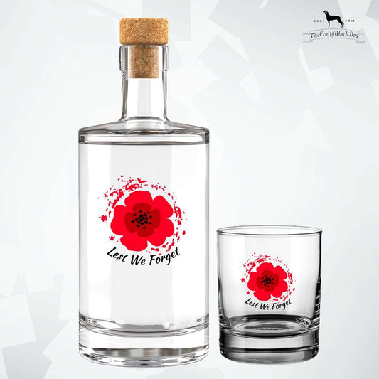 Lest We Forget - Poppy (Design 3) - Fill Your Own Spirit Bottle