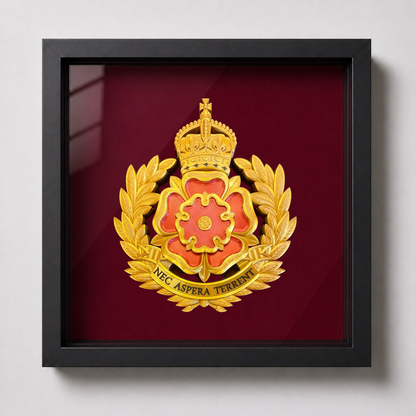 Duke of Lancaster's Regiment Cap Badge Display Frame – King's Crown | Officially Licensed