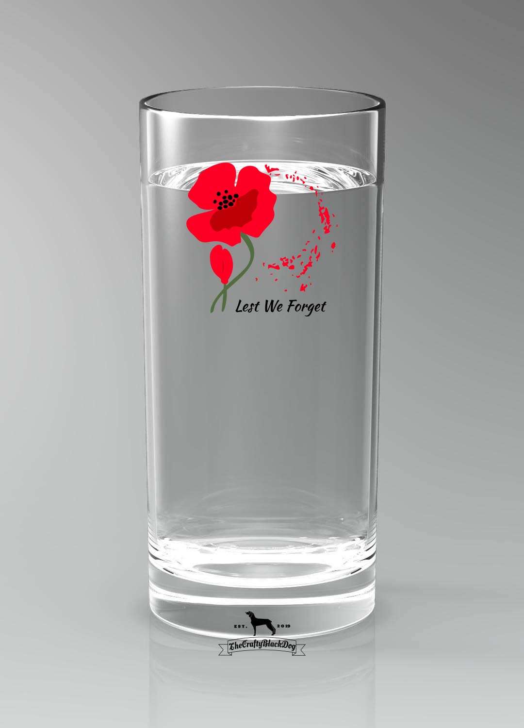 Lest We Forget - Poppy (Design 5) - Highball Glass(es)