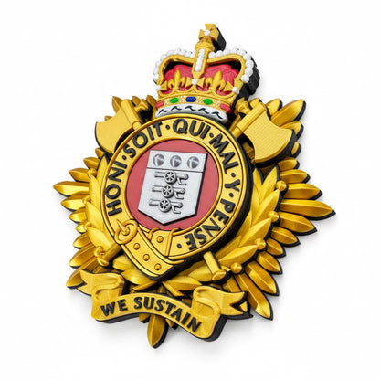 Royal Logistics Corps Queen's Crown Officers Variant Cap Badge | Officially Licensed