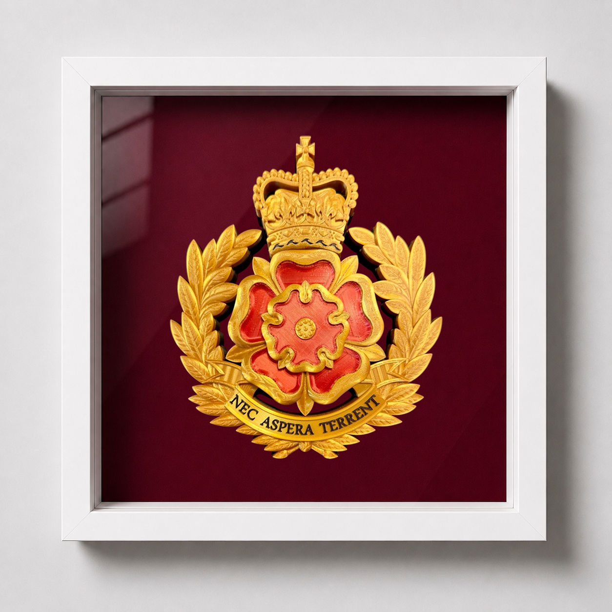 Duke of Lancaster's Regiment Cap Badge Display Frame – Queen's Crown | Officially Licensed