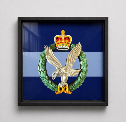 Army Air Corps Cap Badge Display Frame Queen's Crown | Officially Licensed