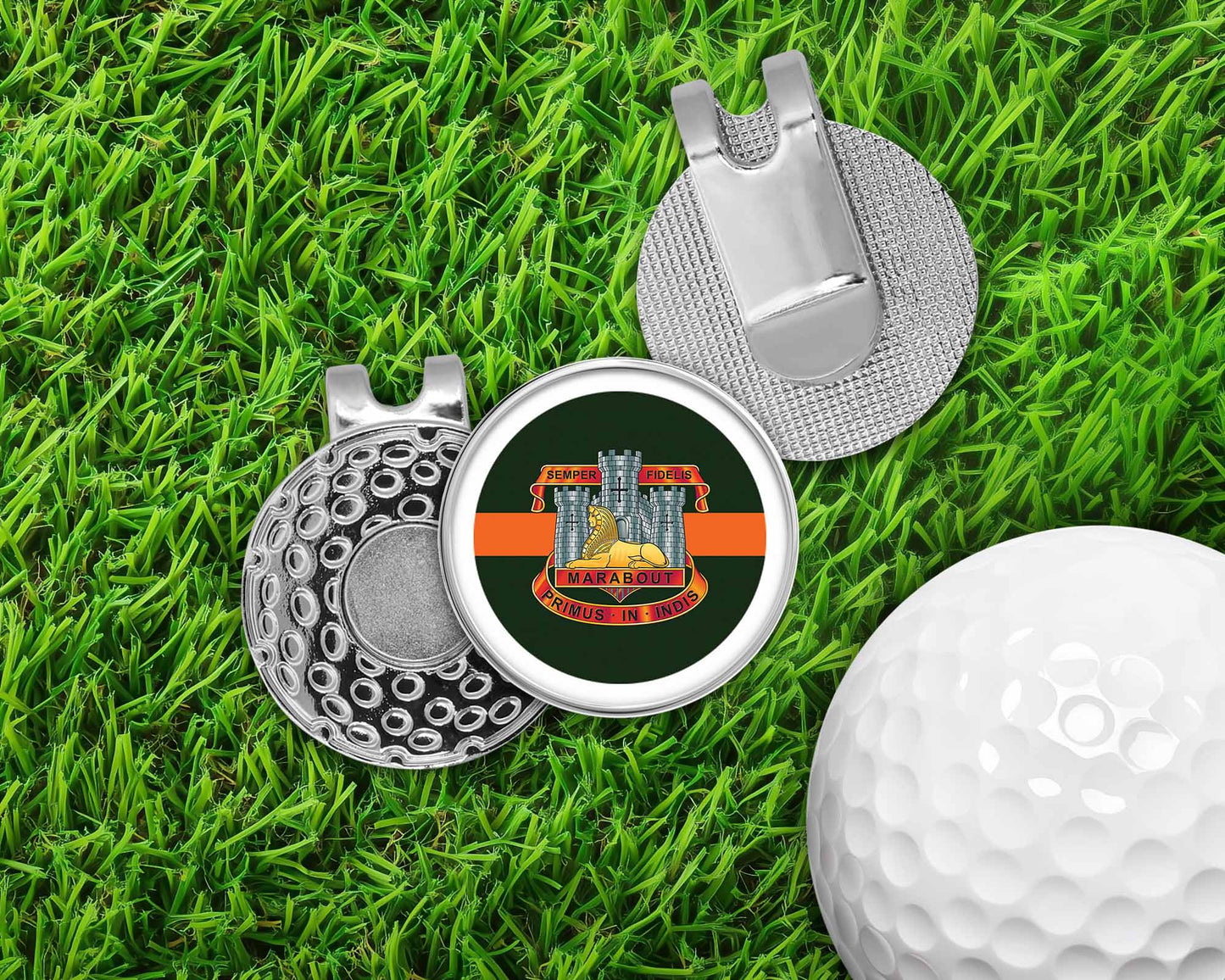 Devonshire & Dorset Regiment Crest - Golf Ball Marker Hat Clip