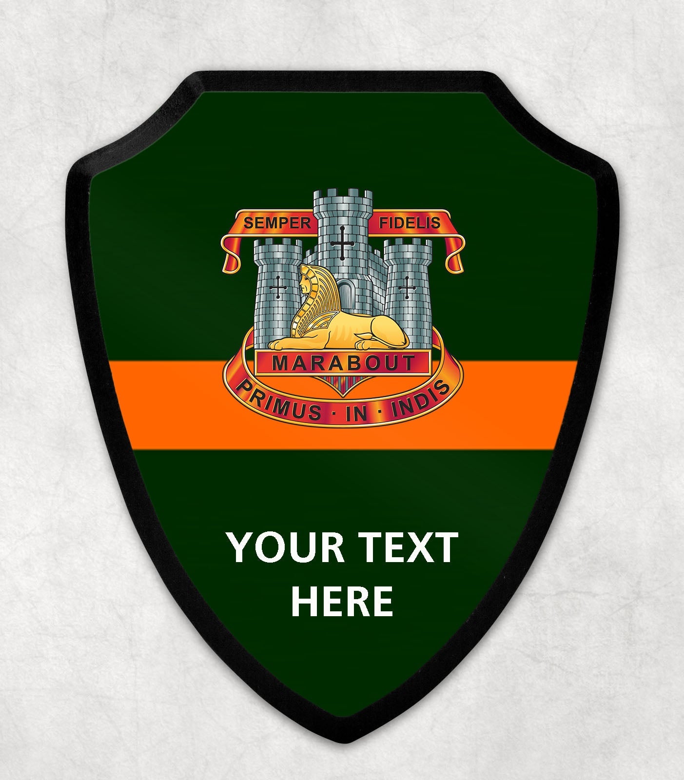 Devonshire & Dorset Regiment Crest - Printed Wall Shield