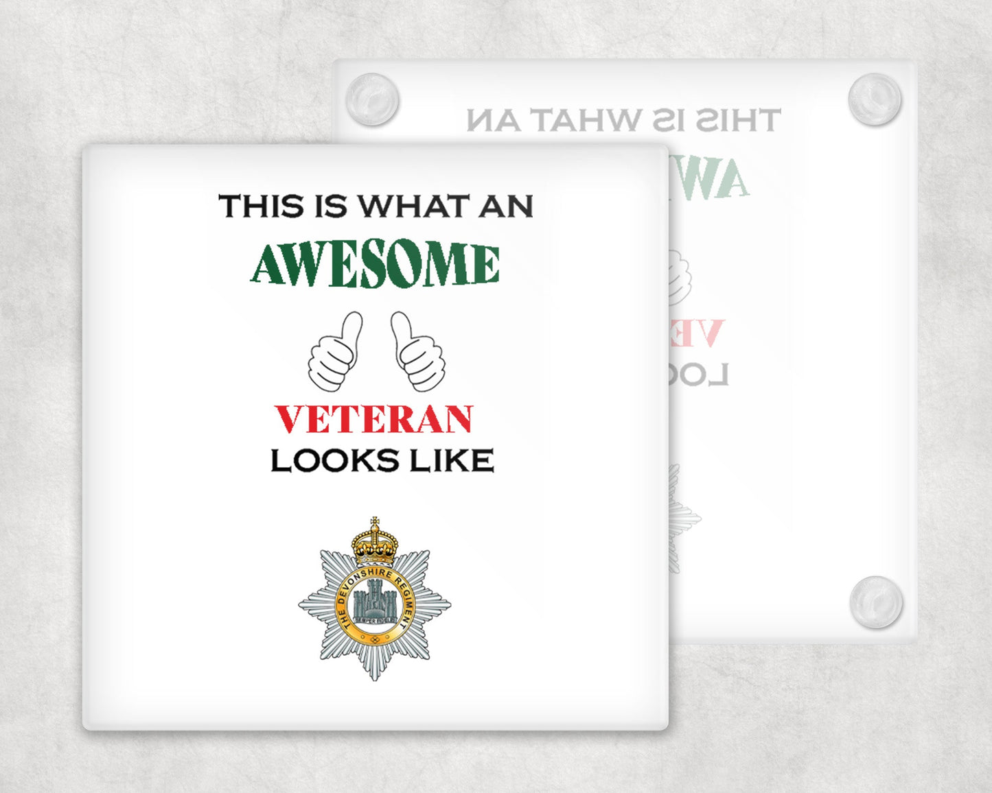 Devonshire Regiment - Awesome Veteran Coasters