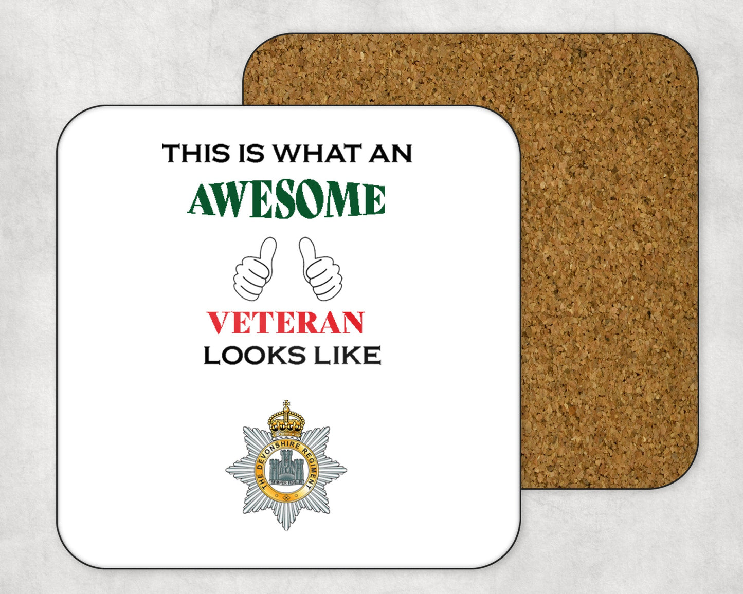 Devonshire Regiment - Awesome Veteran Coasters