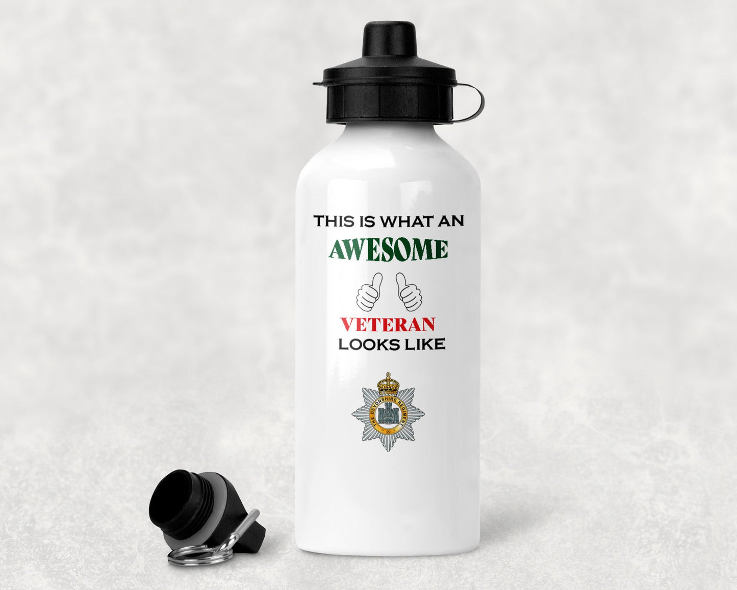 Devonshire Regiment - Veteran - Aluminium Water Bottle