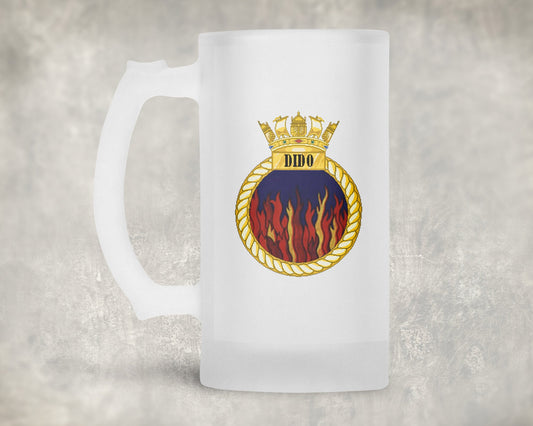 HMS Dido - Frosted Stein/Tankard/Beer Mug - Frosted Stein/Tankard/Beer Mug