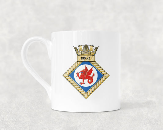 HMS Drake - Bone China Mug