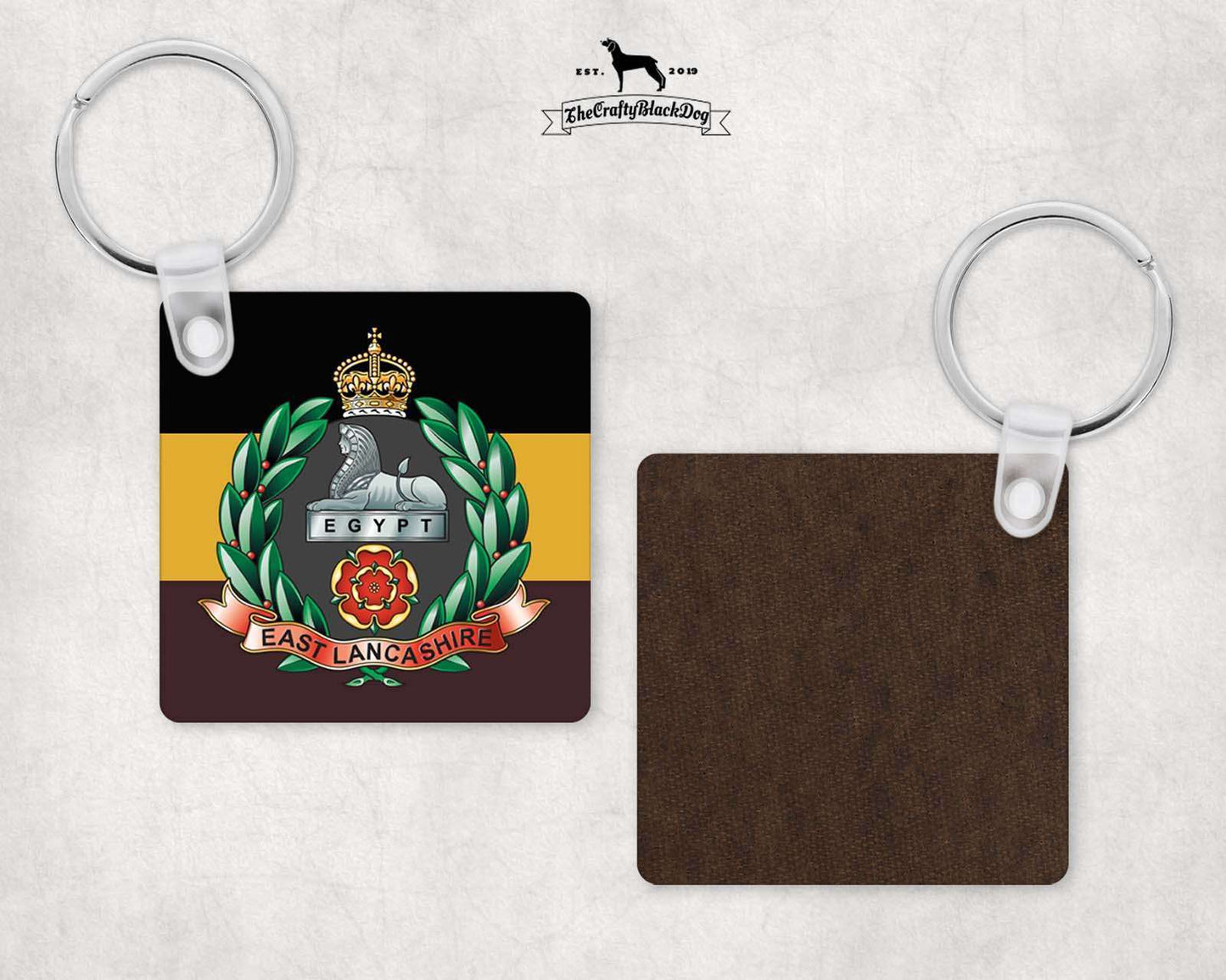 East Lancashire Regiment - Square Key Ring