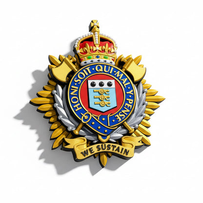 Royal Logistics Corps King's Crown Cap Badge