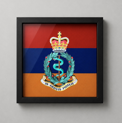 Royal Army Medical Corps Queen's Crown Cap Badge Display Frame | Officially Licensed