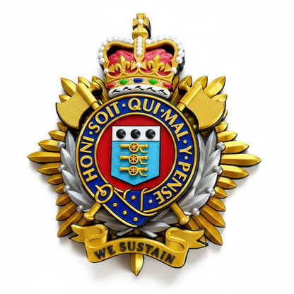 Royal Logistics Corps Queen's Crown Cap Badge
