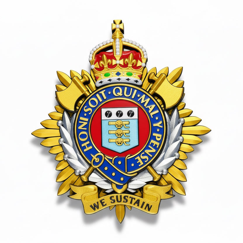 Royal Logistics Corps King's Crown Cap Badge