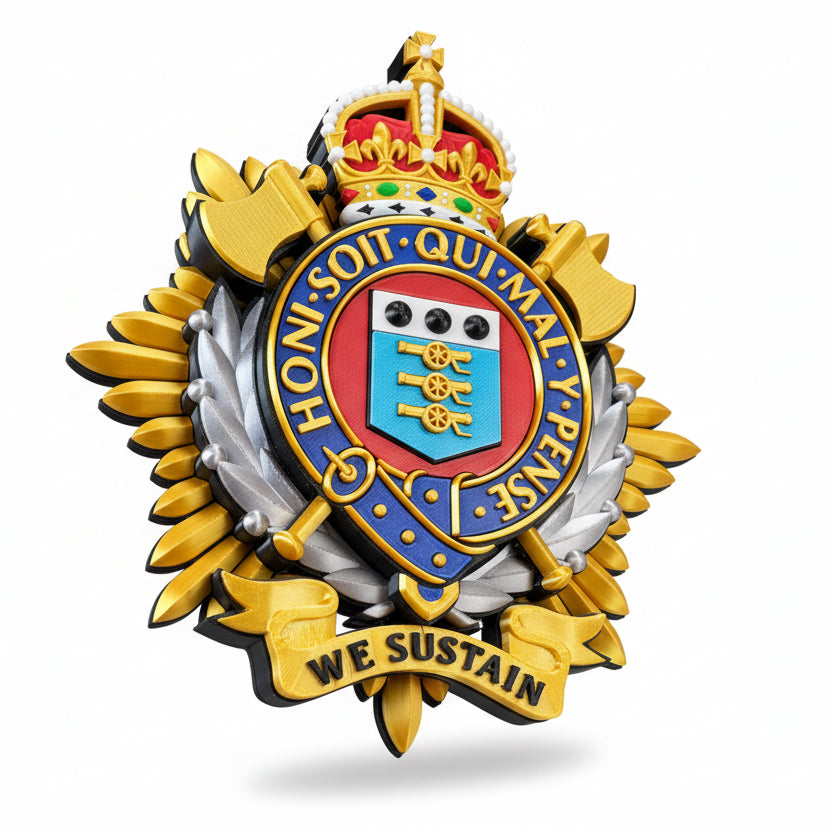 Royal Logistics Corps King's Crown Cap Badge