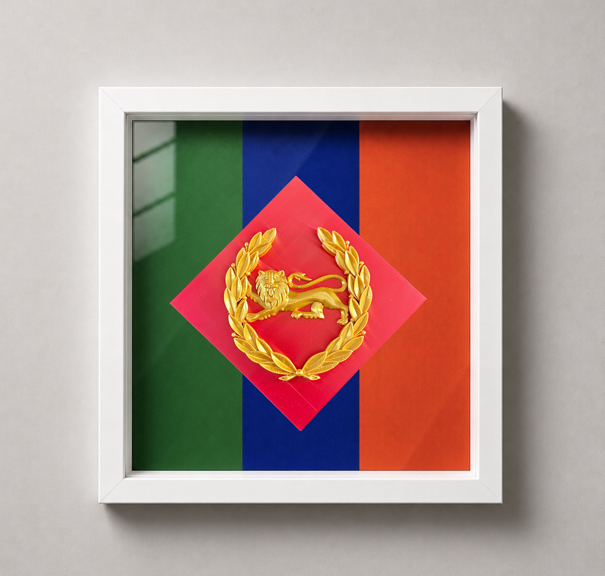 King's Own Royal Border Regiment Beret Badge Regimental Colours Display Frame | Officially Licensed