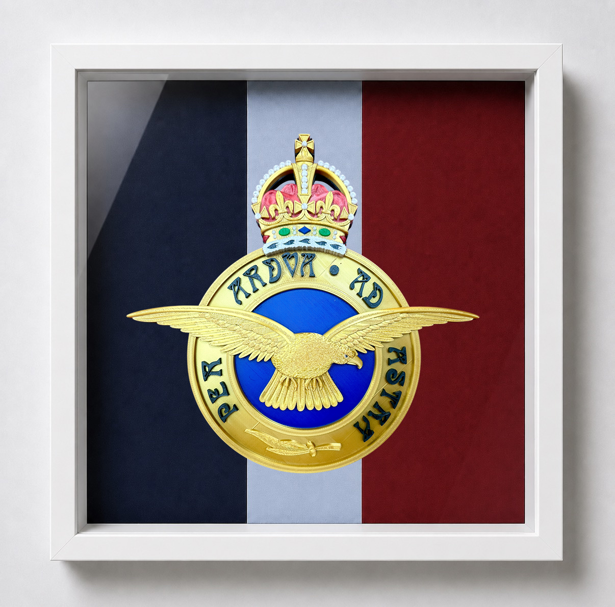 Royal Air Force King's Crown Emblem Display Frame | Officially Licensed