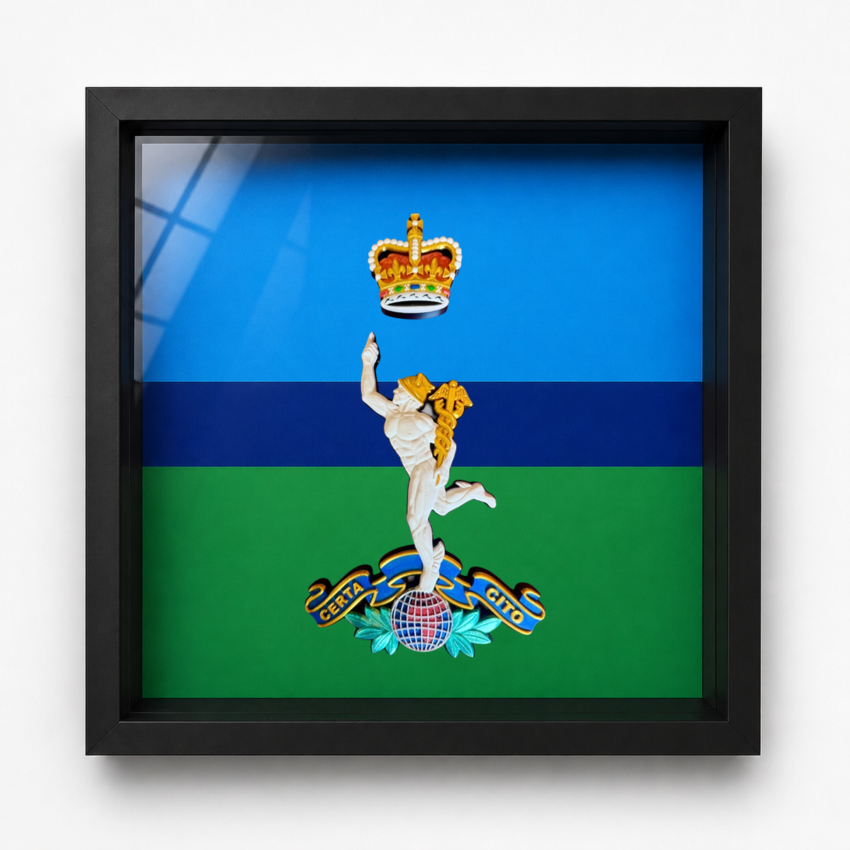 Royal Corps of Signals Cap Badge Display Frame Queen's Crown | Officially Licensed