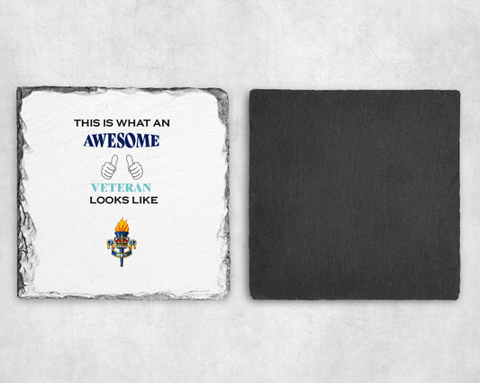 Educational and Training Services KC - Veteran - Slate Coaster