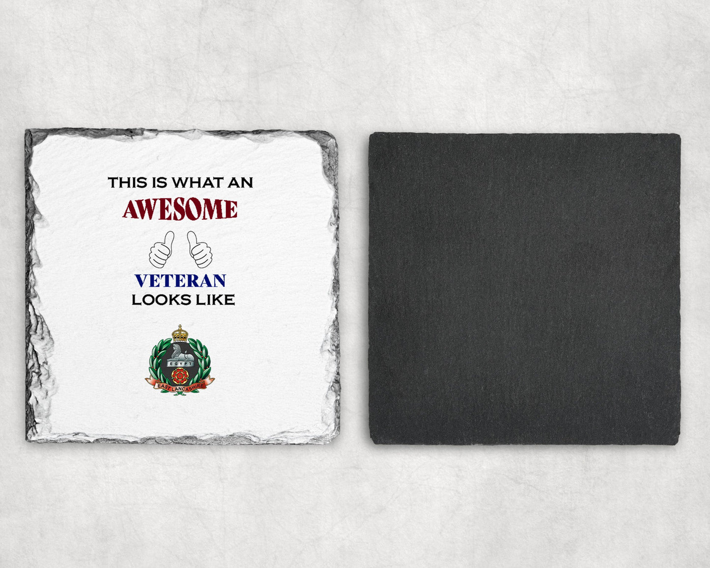 East Lancashire Regiment - Veteran - Slate Coaster