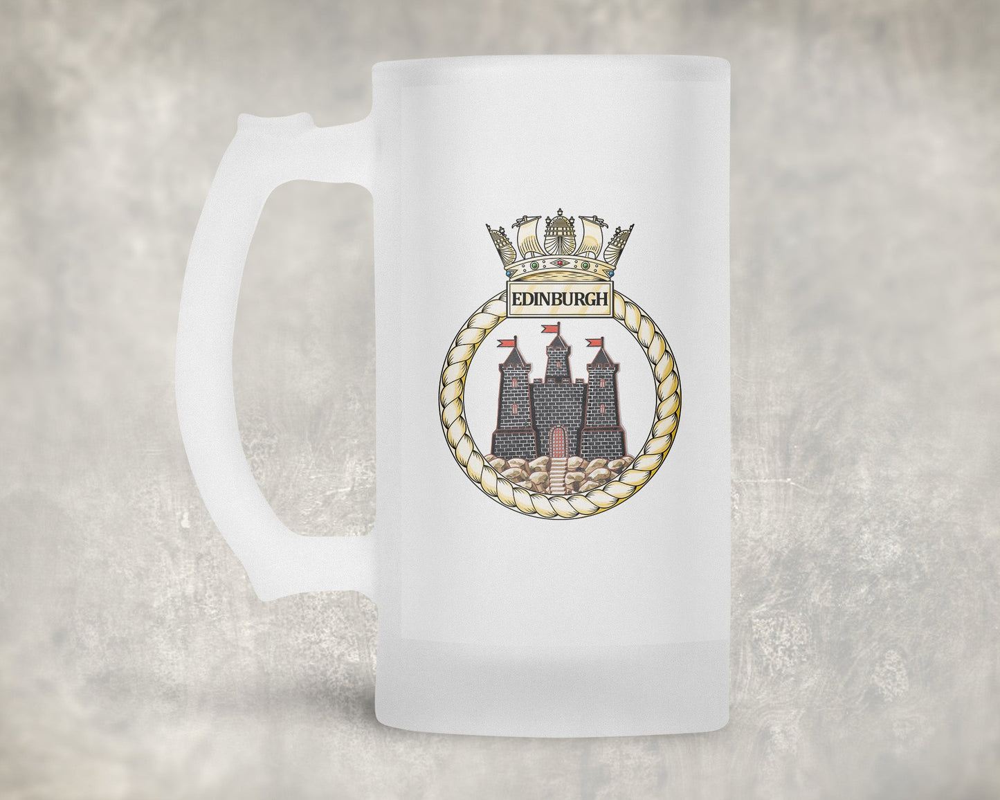 HMS Edinburgh - Frosted Stein/Tankard/Beer Mug - Frosted Stein/Tankard/Beer Mug