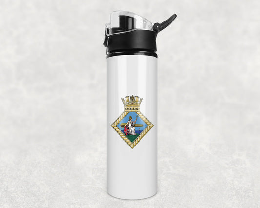 HMS Excellent - Flip Top Water Bottle