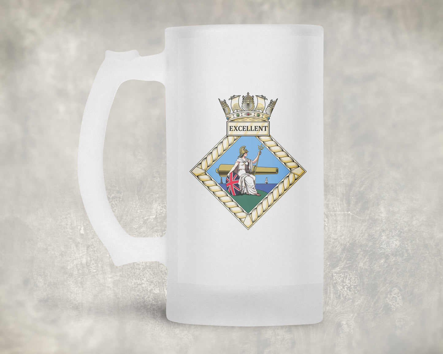 HMS Excellent - Frosted Stein/Tankard/Beer Mug - Frosted Stein/Tankard/Beer Mug