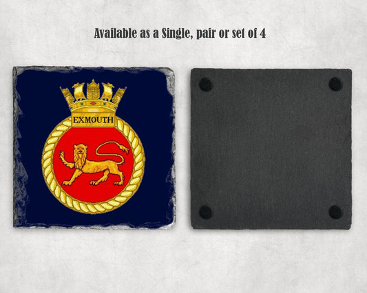 HMS Exmouth - Slate Coaster