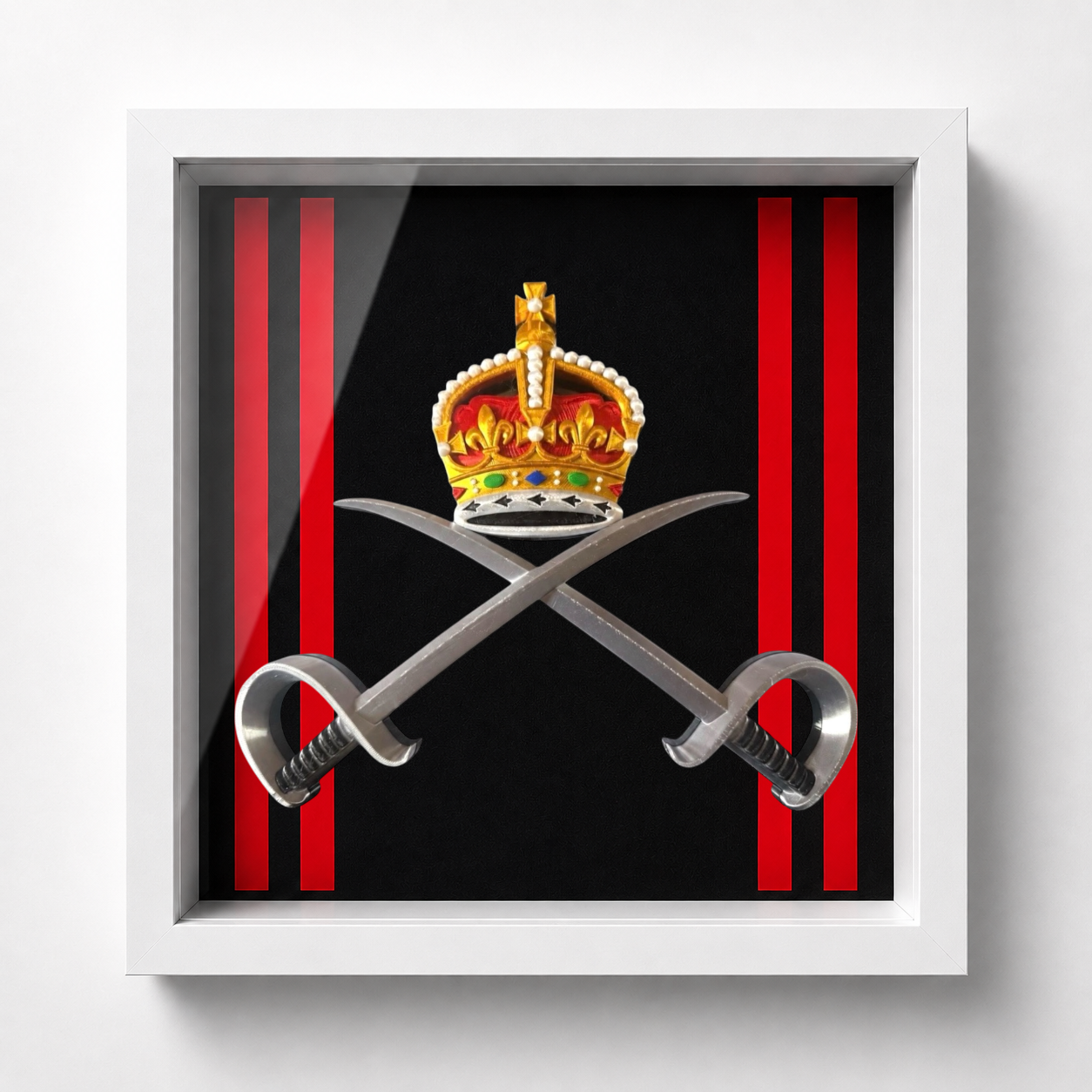 Royal Army Physical Training Corps (RAPTC) Cap Badge Display Frame – King's Crown | Officially Licensed